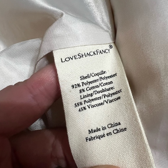 NWT LOVESHACKFANCY Vermont Tweed Woven Beige Jacket Sz 12 - Picture 8 of 9
